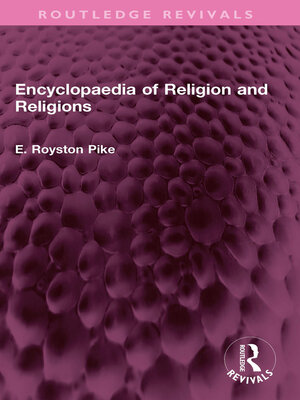 cover image of Encyclopaedia of Religion and Religions